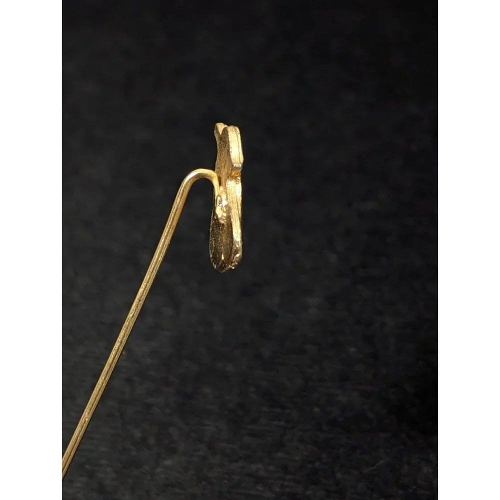 Vintage‎ Gold Tone Fruit Salad Pear  Stick Pin